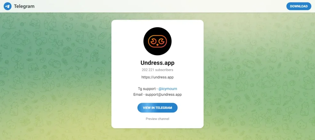 Telegram Community of Undress.app