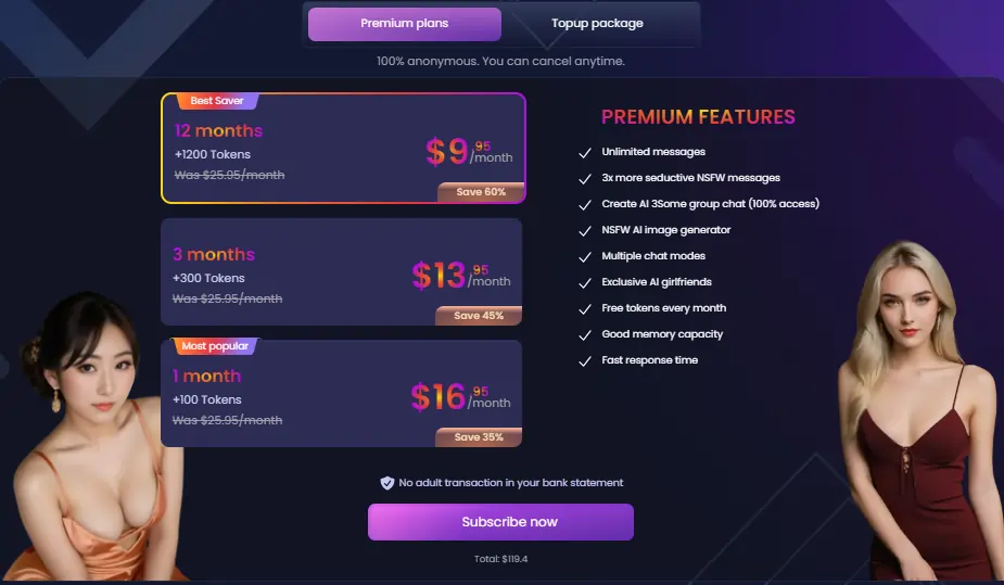 SweetHug AI Subscription Plans