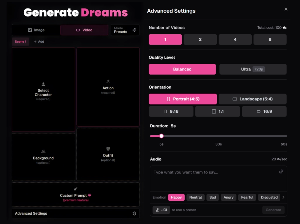 OurDream AI Video Generator