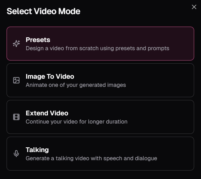 OurDream AI Video Mode